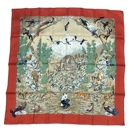 Hermes Scarf Silk Carre 90 Sichuan Orange
