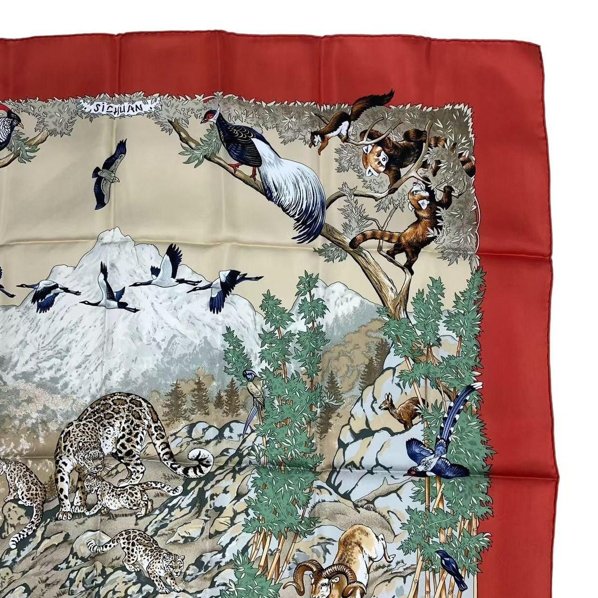 Hermes Scarf Silk Carre 90 Sichuan Orange — view 3