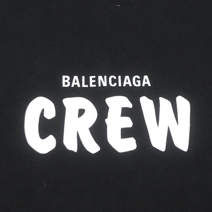 Balenciaga 20SS 620941 100% Cotton CREW Logo Print Short Sleeve Short Sleeve