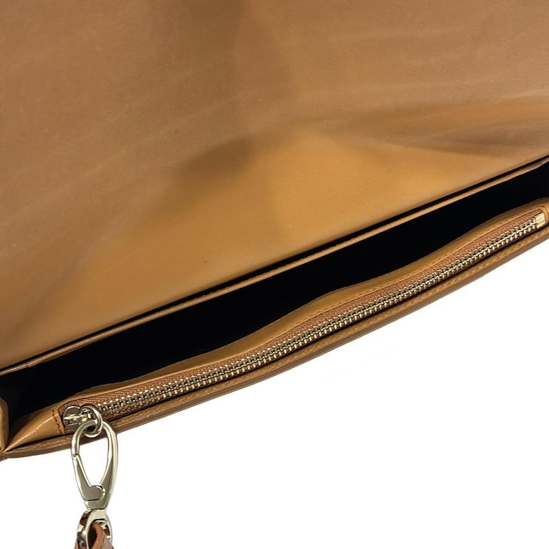 Bvlgari Sotirio Bulgari Brown Leather Clutch Bag