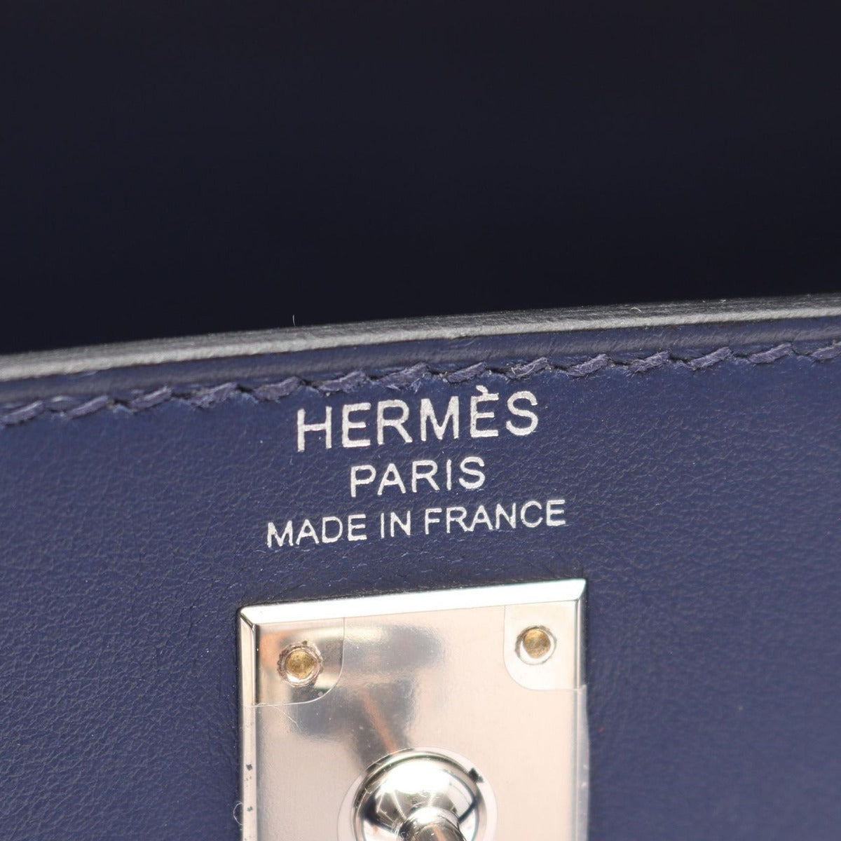 Hermes Handbag Kelly Padded 25 Blue Sapphire Leather — view 4