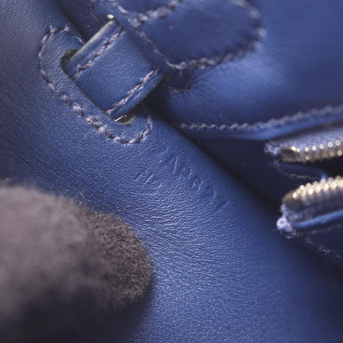 Hermes Handbag Kelly Padded 25 Blue Sapphire Leather — view 5