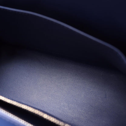 Hermes Handbag Kelly Padded 25 Blue Sapphire Leather — view 8