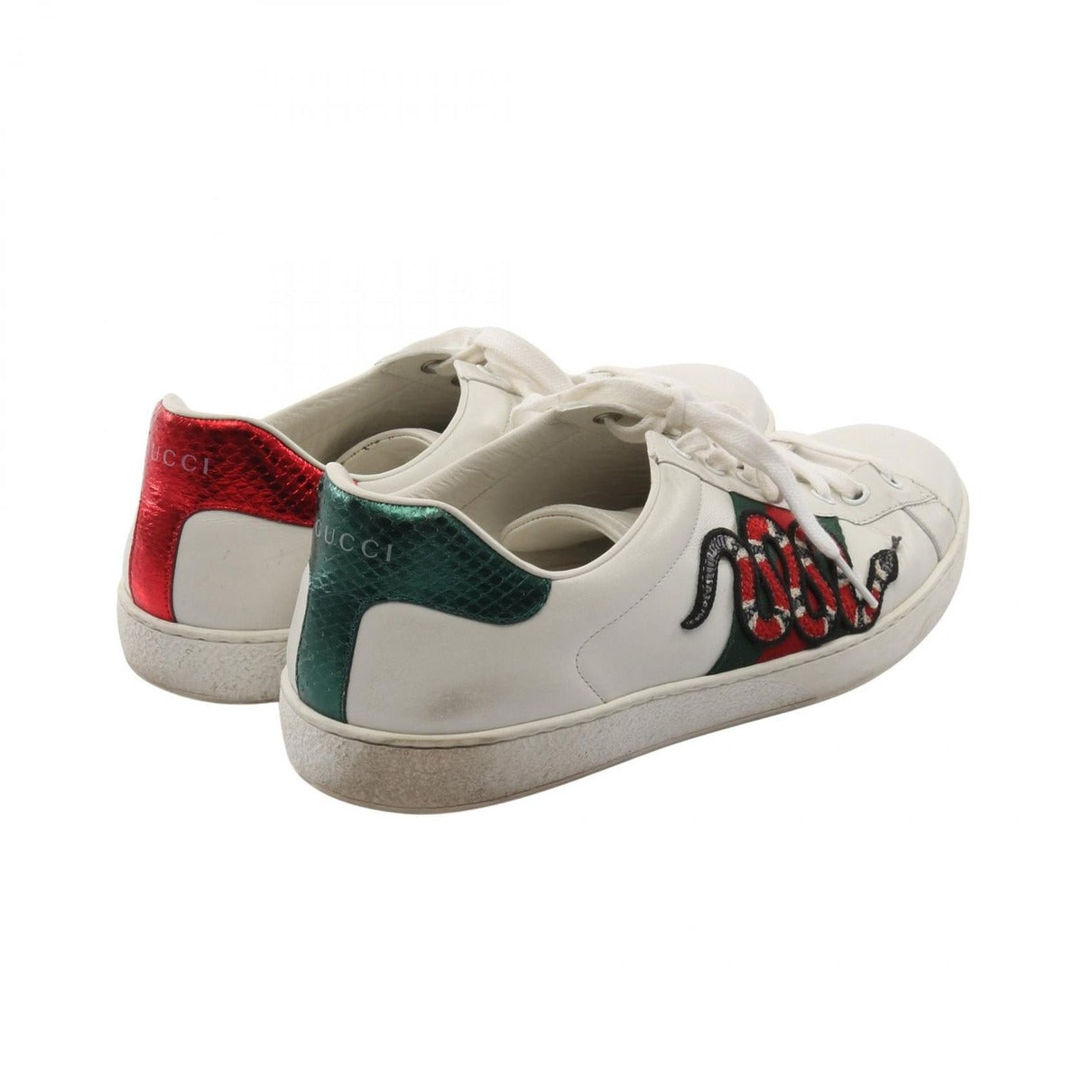 Gucci Sneakers Embroidered Sherry Line Leather — view 2