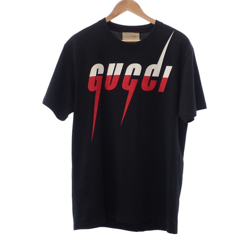 Gucci Blade Print Size S xjazy 1141 Short Sleeve T-Shirt Cotton Black