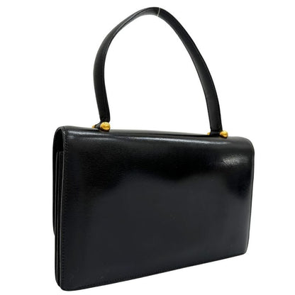 Hermes Vintage Box Calf Black Ladies Handbag