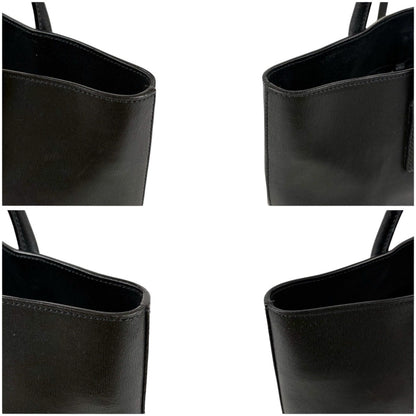 Prada Mini Tote Bag Triangle Logo Leather Black Nero Vintage — view 5