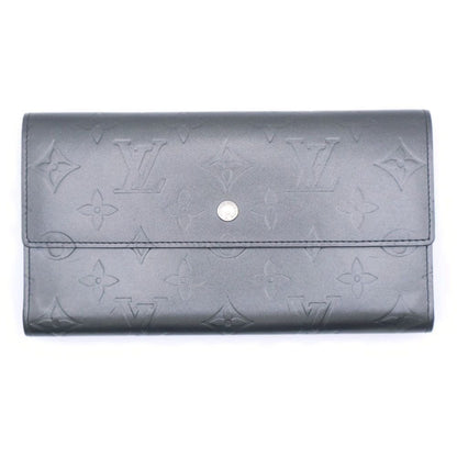 Louis Vuitton Monogram Matte Tresor International Wallet Card Case Dark Gray