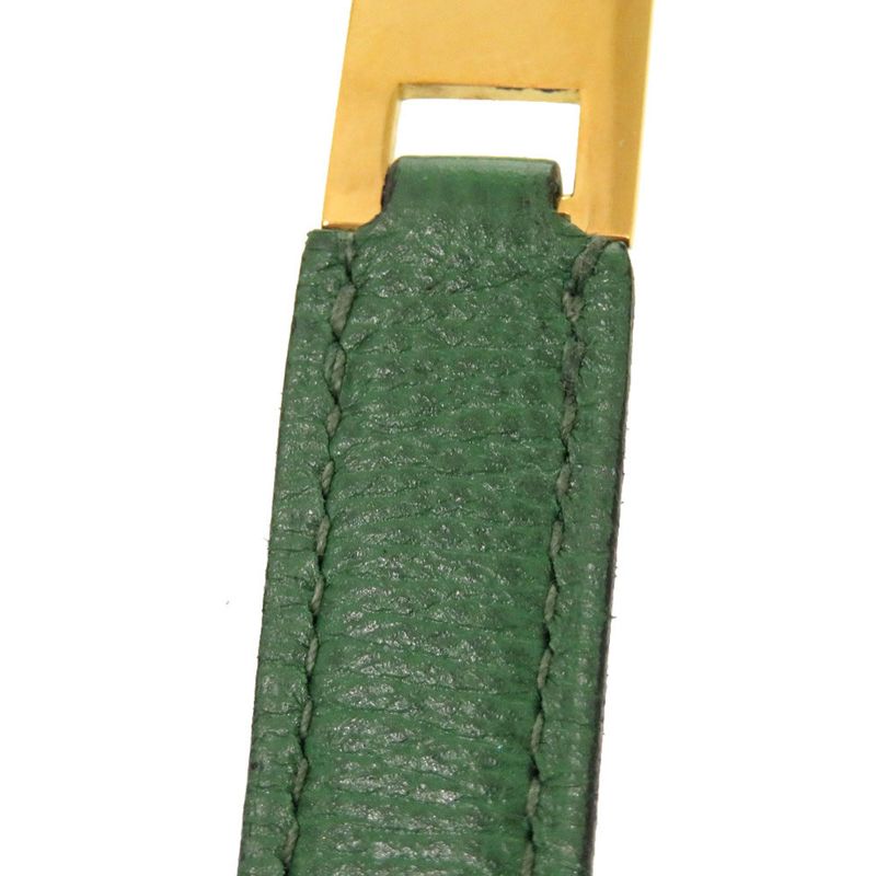 Hermes Kelly Cross Courchevel Vert Gold Hardware 00X Engraved Briefcase Bag