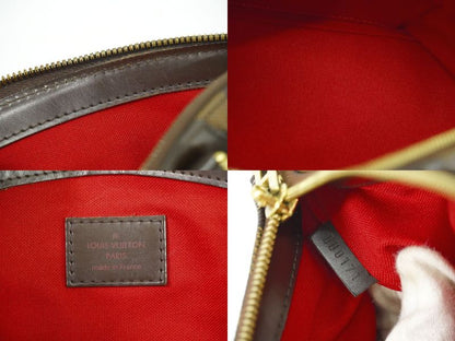 Authentic Louis Vuitton LV Verona PM Damier Ebène Tote Handbag Brown N41117