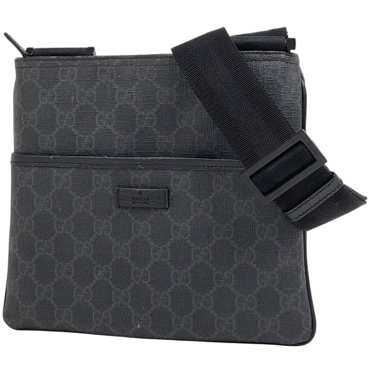 Gucci GG Pattern Shoulder Bag Black