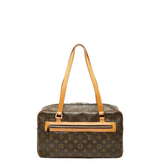 Louis Vuitton Monogram City GM Shoulder Bag Brown Leather