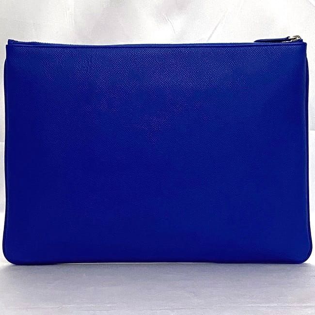 Balenciaga Clutch Bag Blue 579550 Excellent Condition Zipper Logo