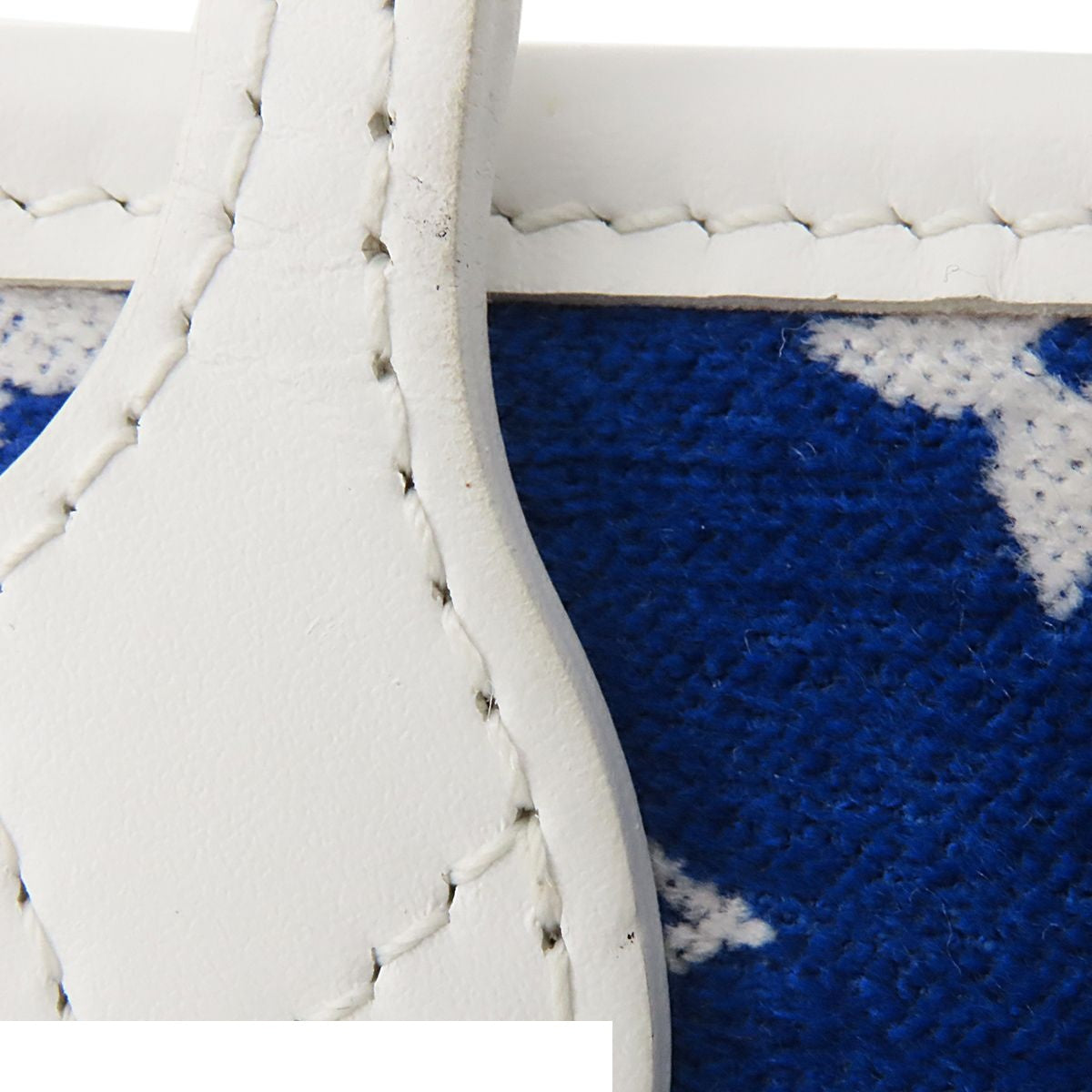 Louis Vuitton Neverfull MM Blue Leather Monogram Jacquard Velvet Tote Bag — view 6