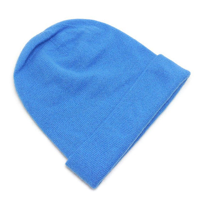 Dior Knit Cap Beanie Cashmere Blue Logo Embroidery