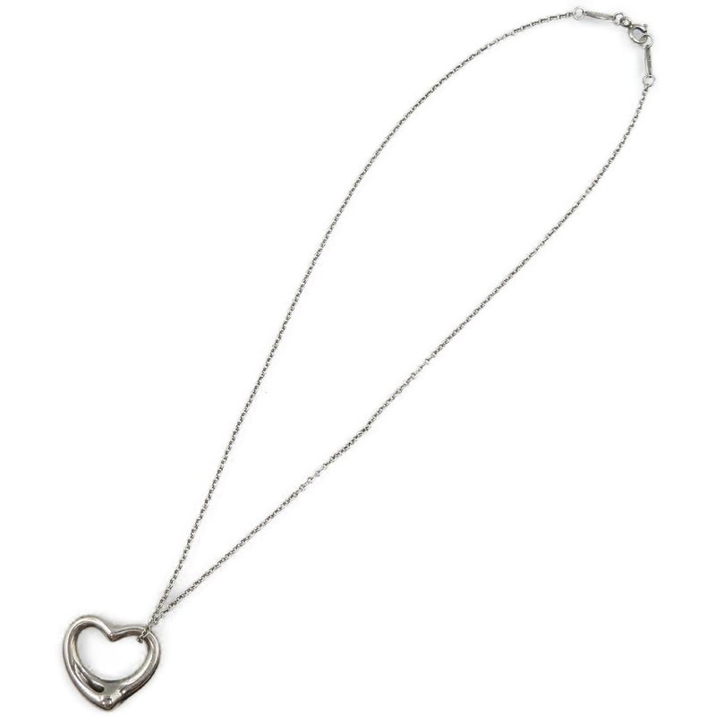Tiffany & Co Open Heart Elsa Peretti 925 Silver Necklace 0071 Tiffany & Co