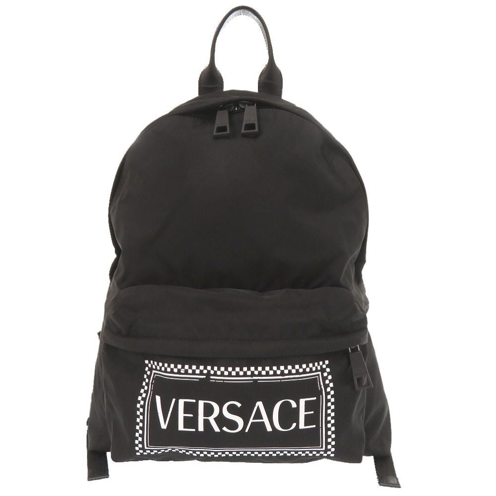 Versace Gianni Logo Nylon Black Backpack