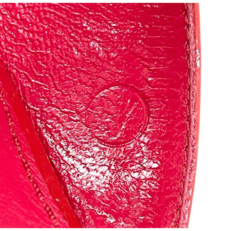 Louis Vuitton 08 Butterfly V Mark Patent Leather Mules 35 Bl0048 Red — view 15