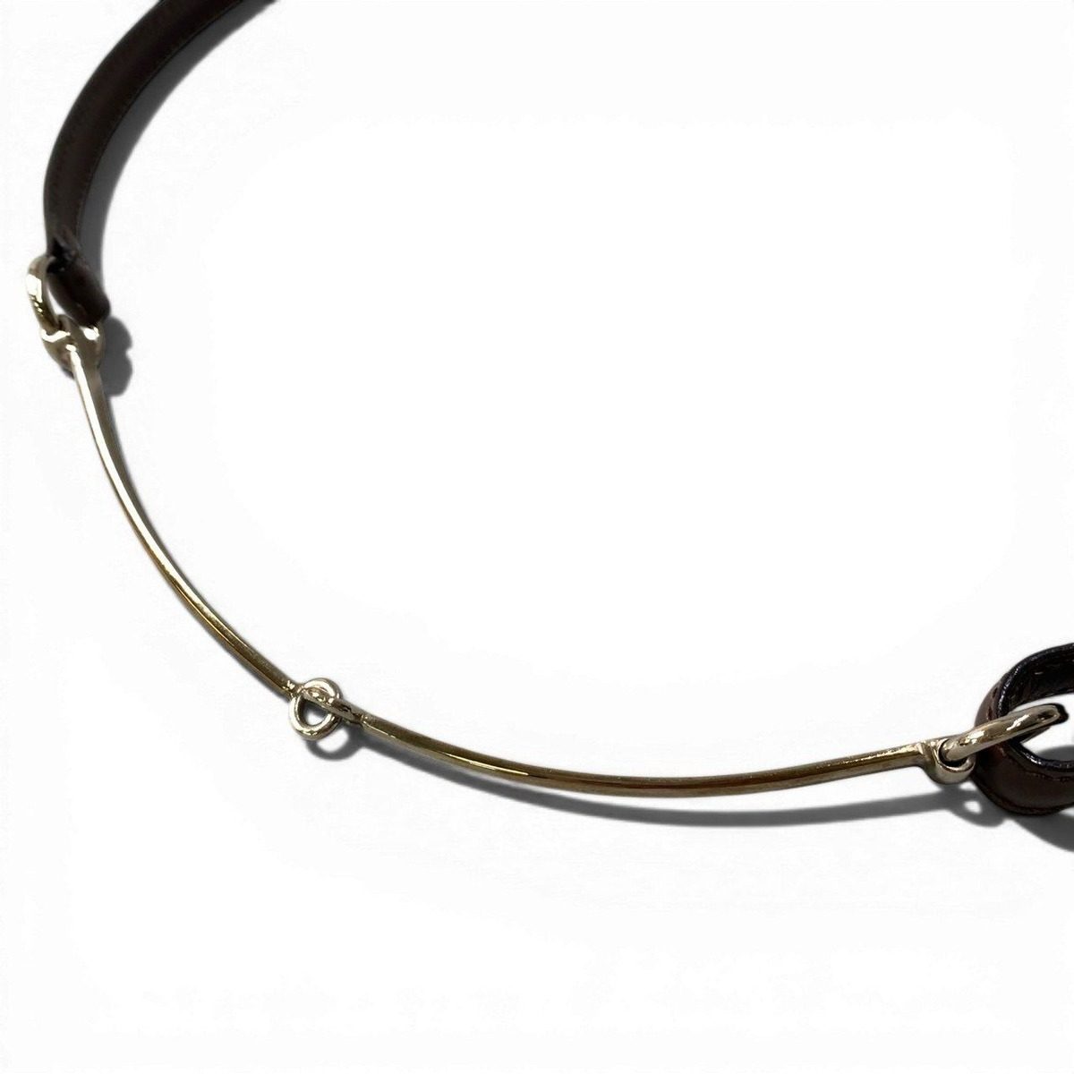 Gucci Horsebit Thin Belt Brown — view 3