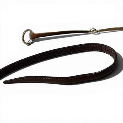 Gucci Horsebit Thin Belt Brown — view 6