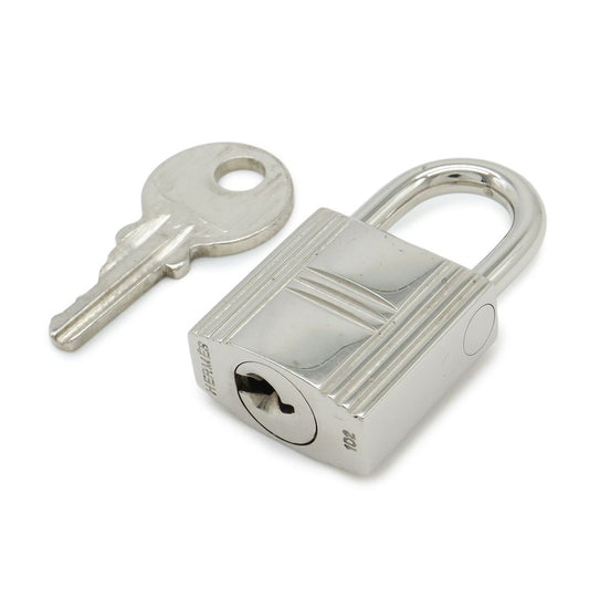 Hermes Cadena Padlock Key with Metal Silver