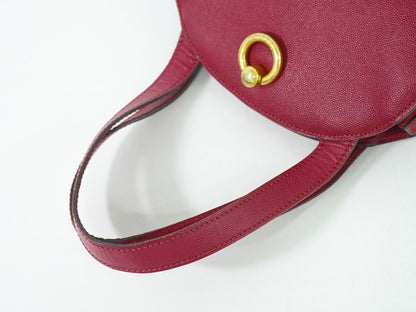 Authentic Celine Leather Handbag Pinkish Bag Pre-owned [follow-up Discount]