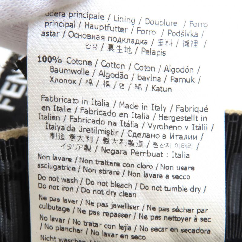 Fendi Fxq675 Cotton Logo Floral Rose Embroidery Baseball Cap Hat Cap Beige