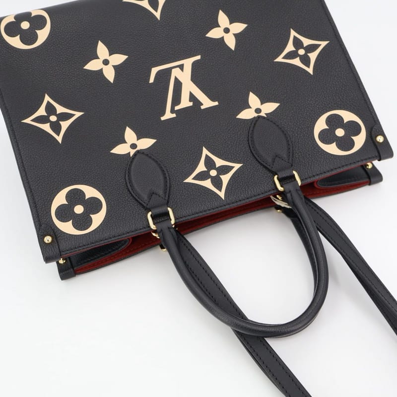 Louis Vuitton M45495 Empreinte On-the-go MM Black Beige 2WAY Bag
