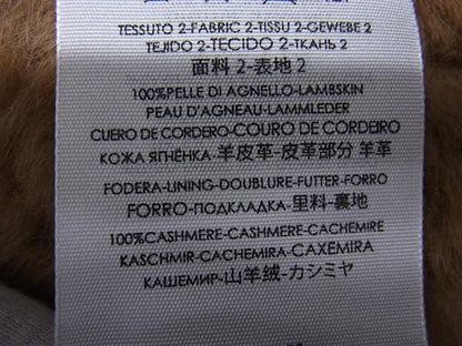 Bottega Veneta 649949 Teddy Lambskin And Cashmere Gloves Size S Brown Fr1670