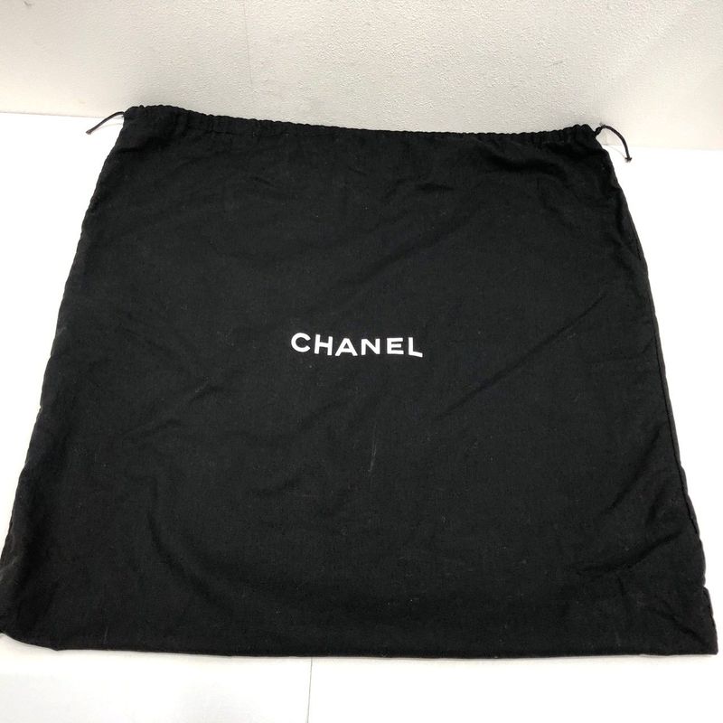 Chanel Tote Bag Denim Blue Coco Mark 5th Shoulder Bag Leather Brown Preowned