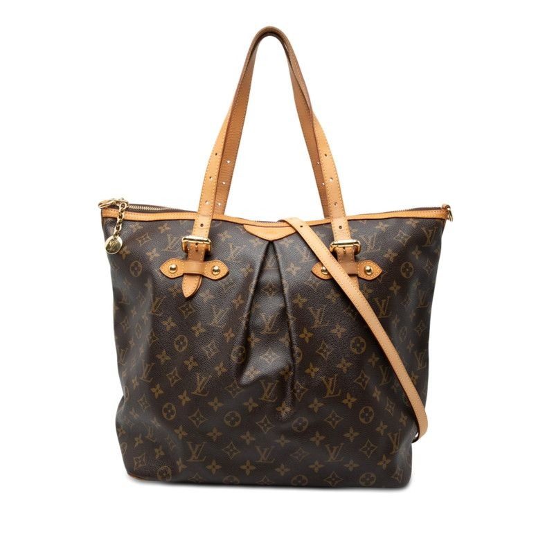 Louis Vuitton Monogram Palermo GM Tote Shoulder Bag 2-Way Brown Leather