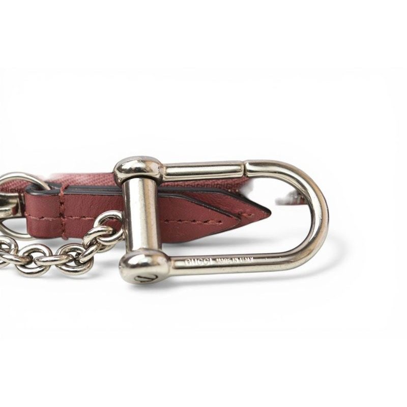 Gucci Key Case Coin with Key Ring Blooms GG Supreme Canvas Pink Multi — view 5