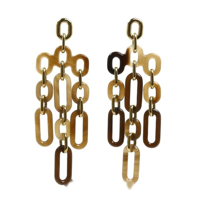 Hermes Buffalo Horn Regille Earrings