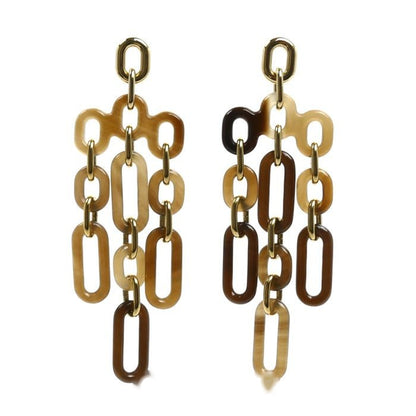 Hermes Buffalo Horn Regille Earrings