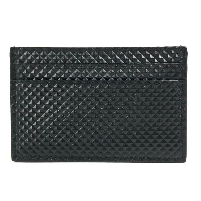 Tiffany & Co Card Case In Diamond Point Leather Black