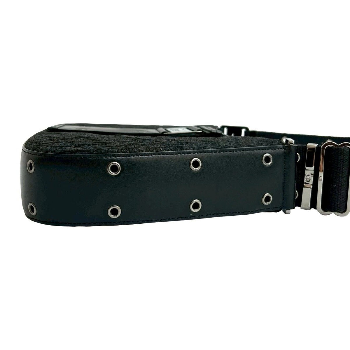 Dior Trotter Pattern Canvas Leather Shoulder Bag — view 6