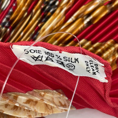 Hermes Rocaille Shell Pleated Scarf Silk Let With Box