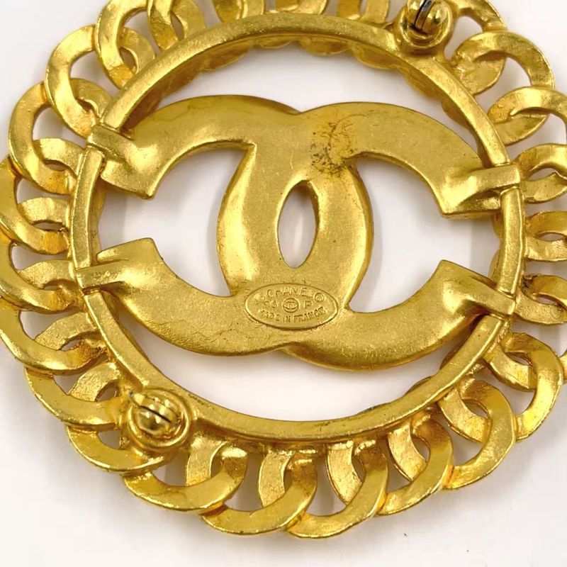 Chanel Coco Mark Circle GP Gold Brooch