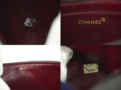 Authentic Chanel Diana Coco Mark Matelasse Chain Shoulder Bag Pochette Lambskin