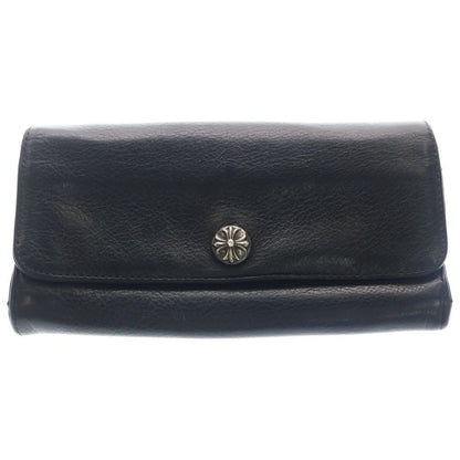 Chrome Hearts Judy Cross Ball Button Leather Wallet Black