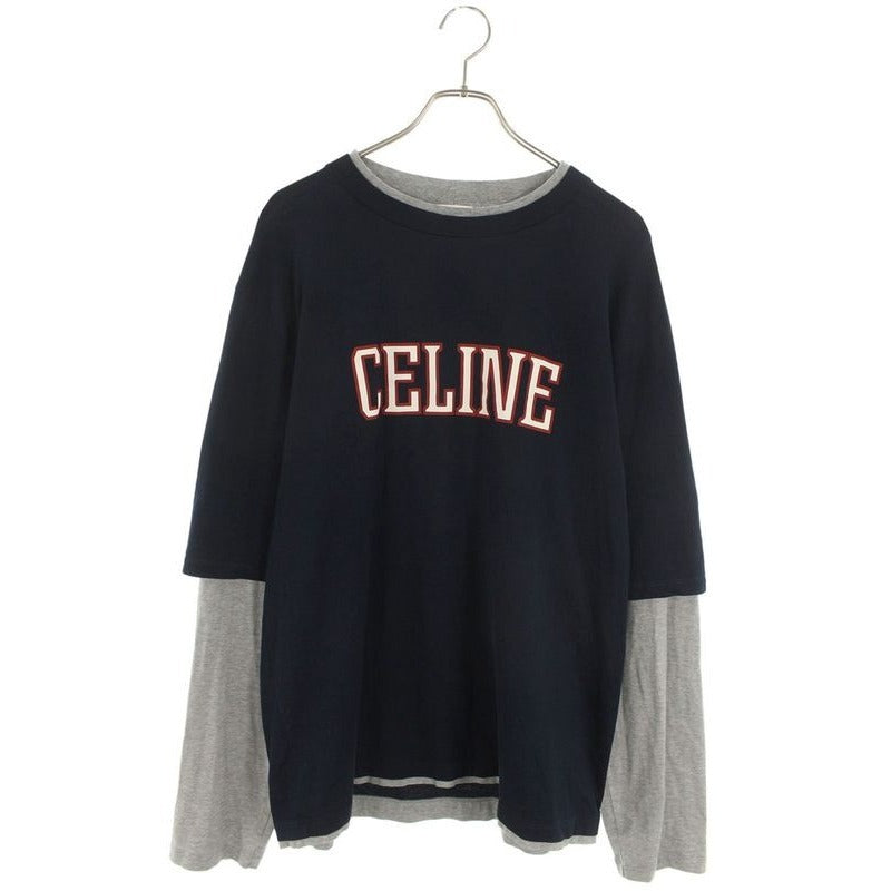 Celine Rx06 N671 Q Layered Loose Long Sleeve Cut And Sew XL