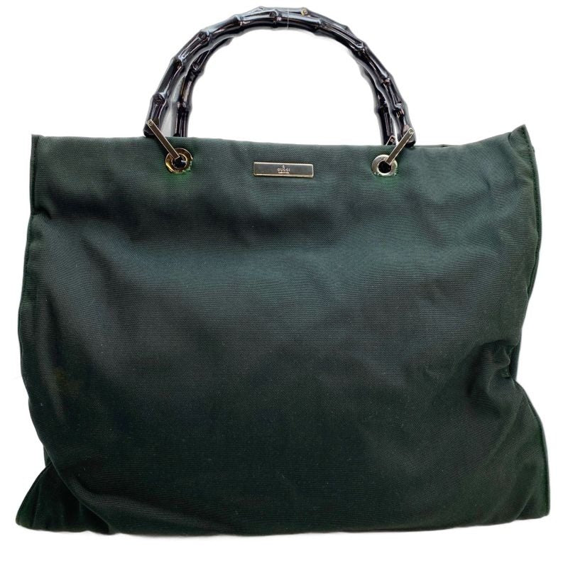 Gucci Hand Tote Bamboo Nylon Business Formal