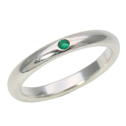 Tiffany & Co Ring Stacking Band Emerald Silver Green Elsa Peretti