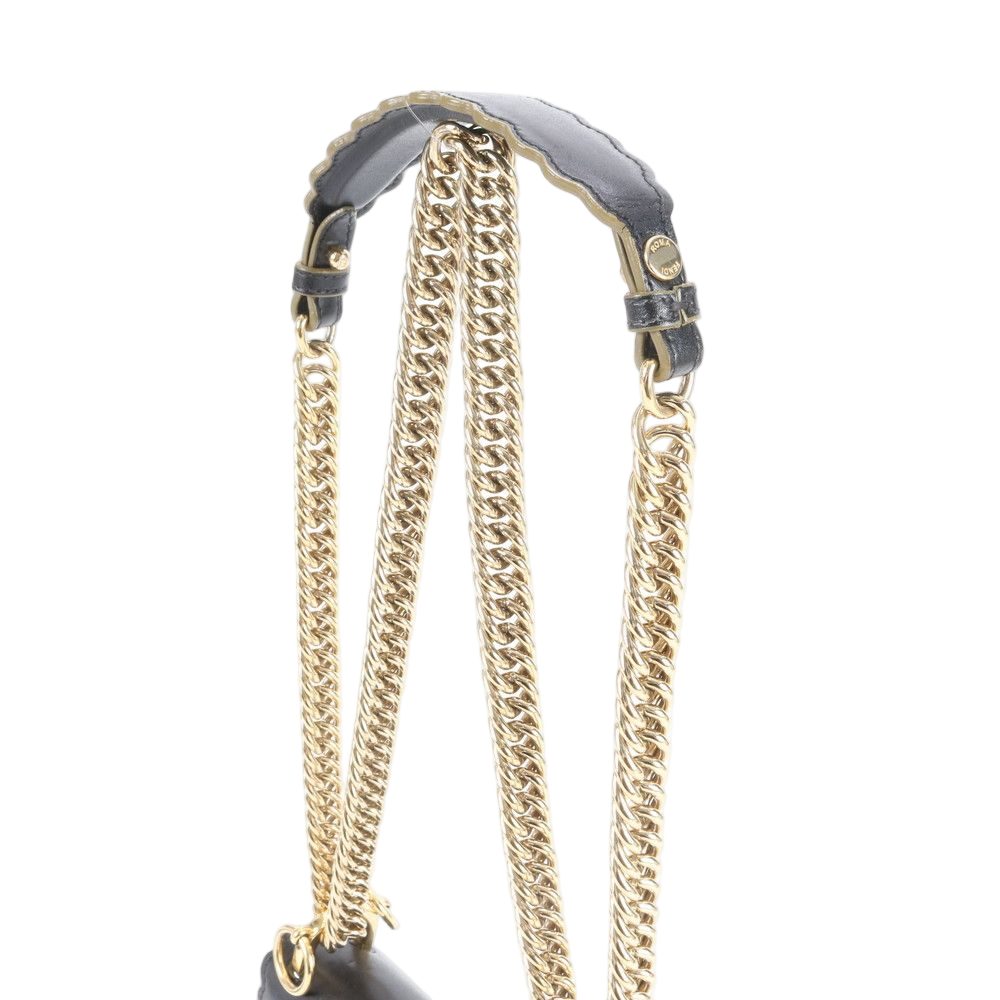 Fendi Canai Chain Leather 2-Way Shoulder Bag Crossbody Hand Tote — view 2