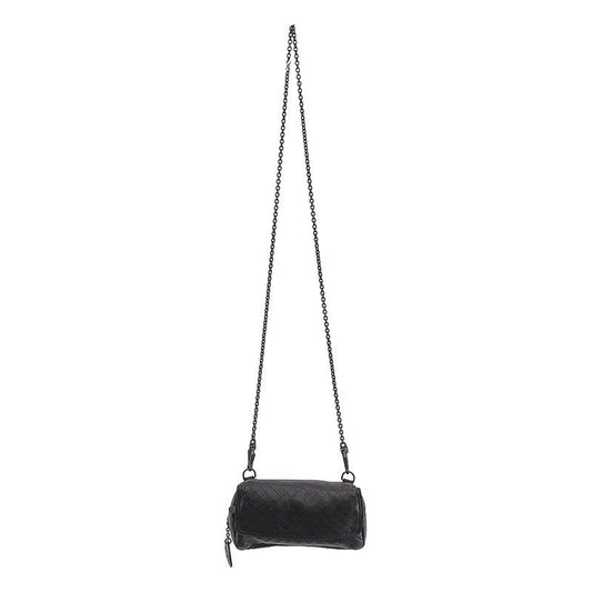 Bottega Veneta Intreccio Chain Shoulder Bag - Dark Brown - Women