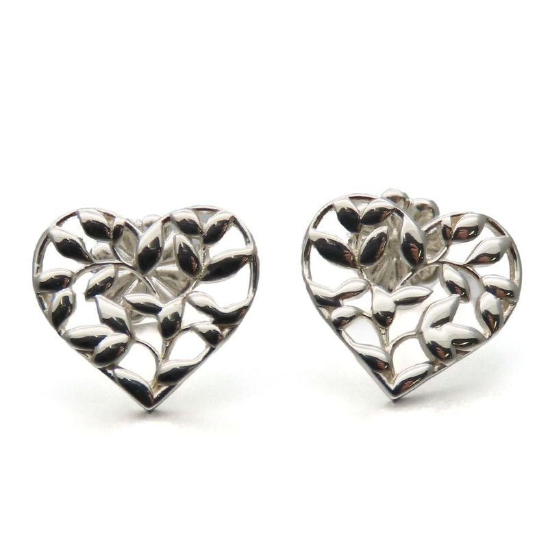 Tiffany & Co Earrings Olive Leaf Heart 925 Silver 1.4 g Accessories