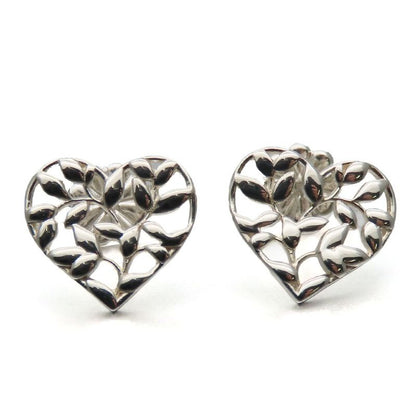 Tiffany & Co Earrings Olive Leaf Heart 925 Silver 1.4 g Accessories