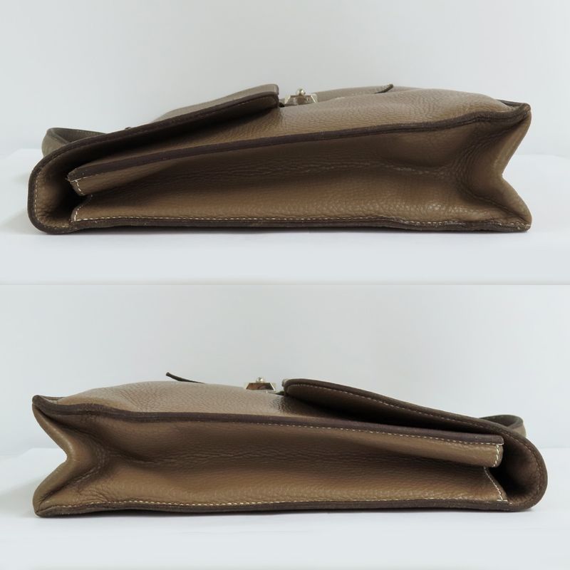 Hermes Sac A Depeches 38 Etoupe Taurillon Clemence F Stamp Svhardware