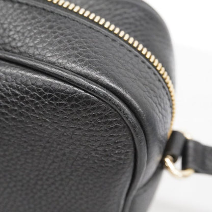 Gucci Shoulder Bag Soho 308364 Leather Black Chien Pan Gold Hardware Women's