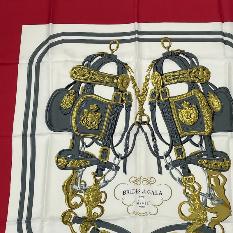 Hermes Scarf Brides DE GALA Brides And Galas Red